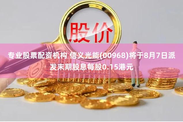 专业股票配资机构 信义光能(00968)将于8月7日派发末期股息每股0.15港元