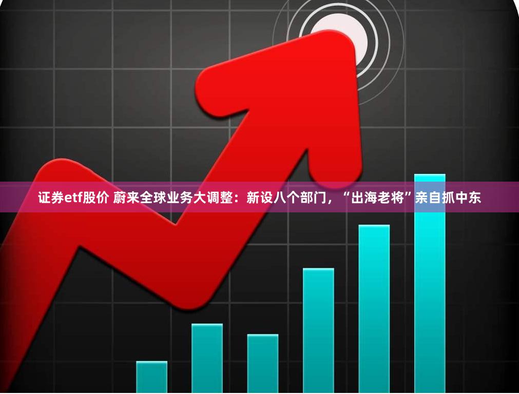 证券etf股价 蔚来全球业务大调整：新设八个部门，“出海老将”亲自抓中东