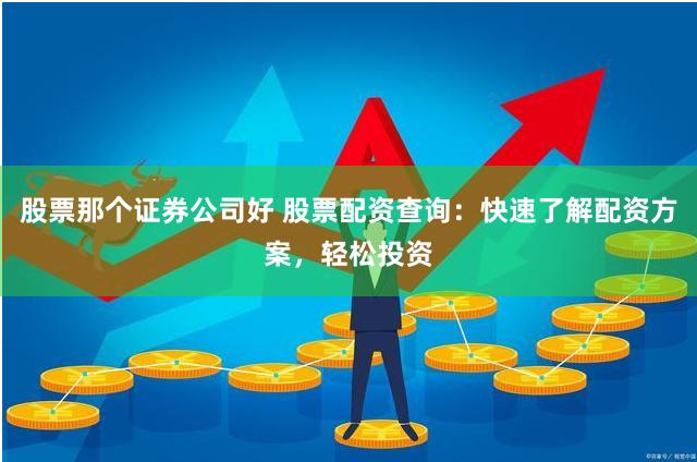 股票那个证券公司好 股票配资查询：快速了解配资方案，轻松投资